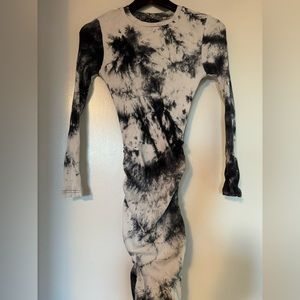 tie dye side tie dress